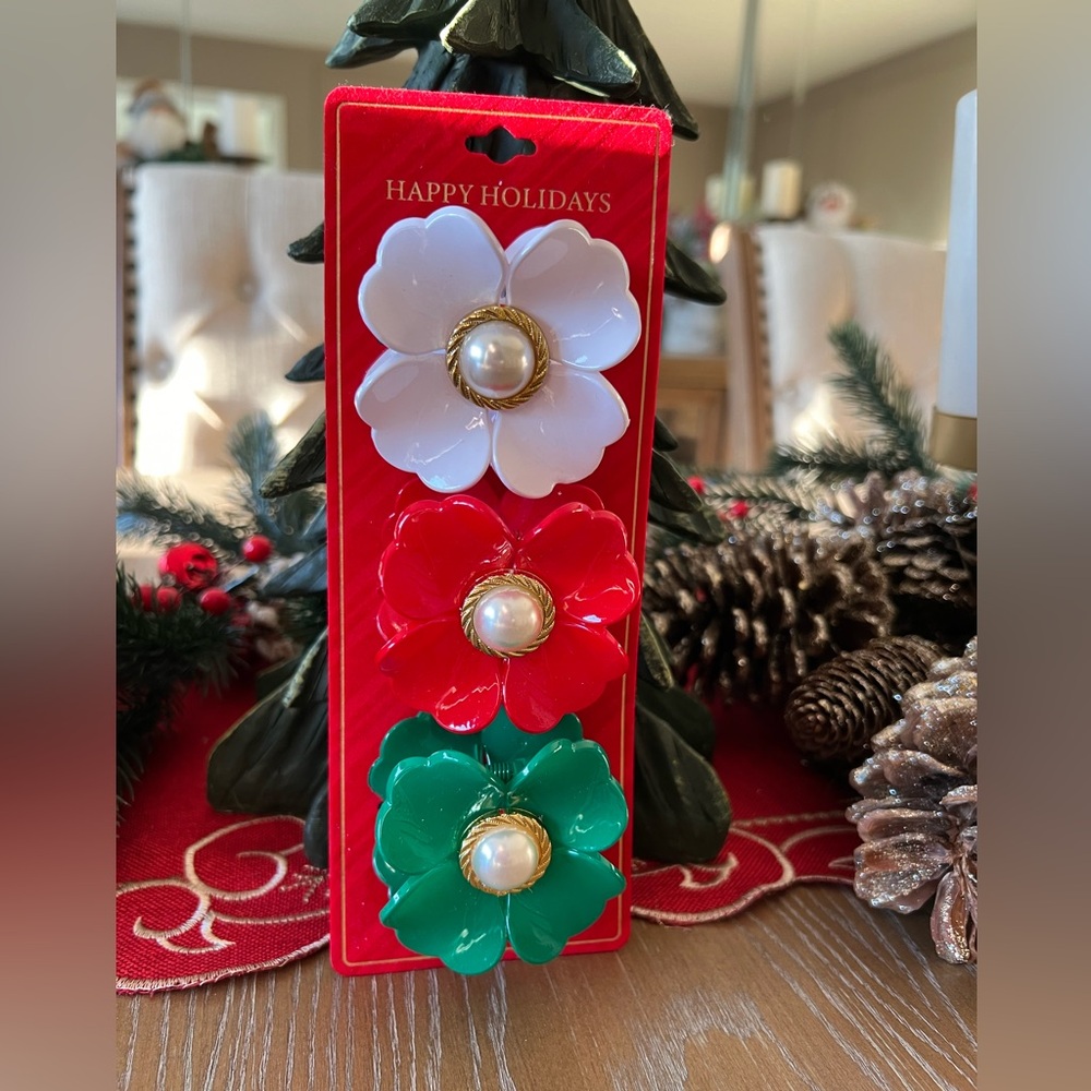 Holiday Set of 3 Hair Clips